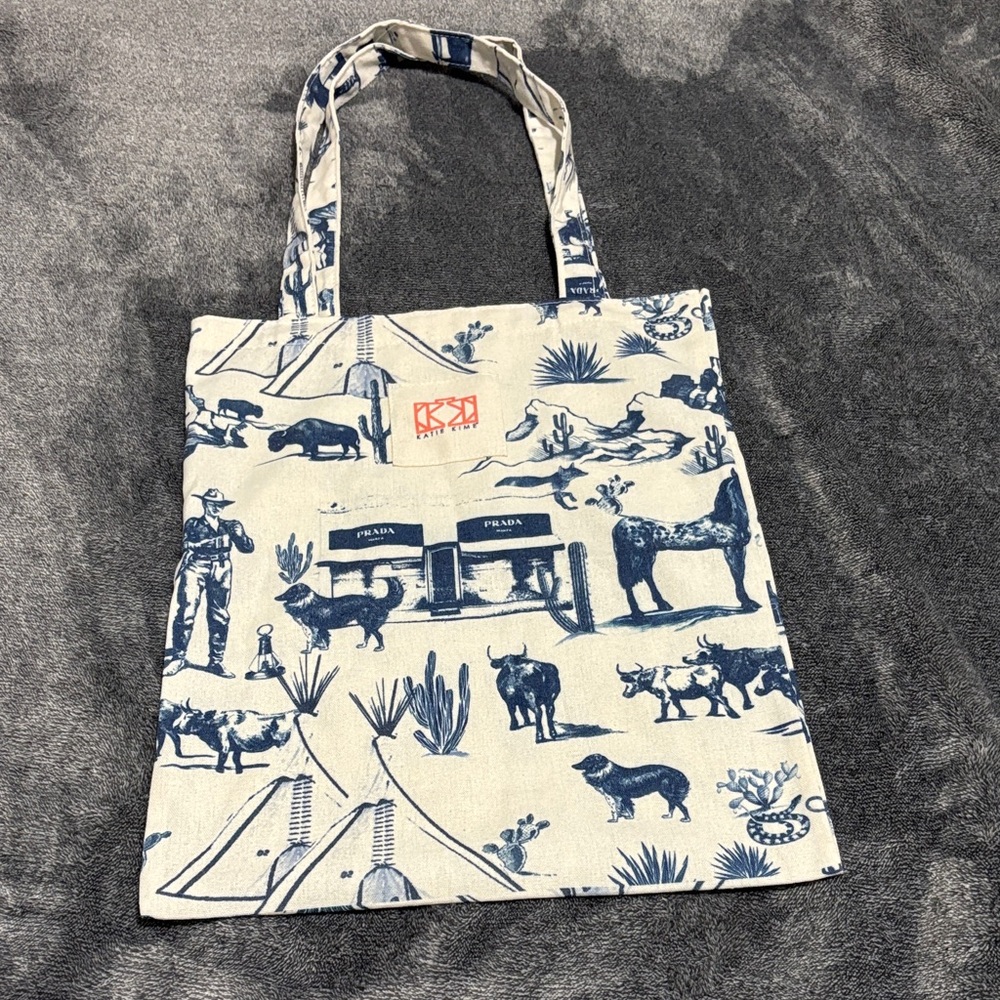 Katie Kime Prada Marfa Toile printed tote new without tags never used